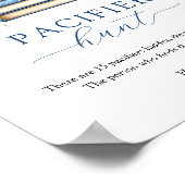 Blue Storybook Baby Show Pacifier Hunt Game Sign ポスター (角)