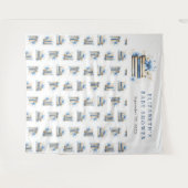 Blue Storybook Baby Shower Backdrop タペストリー (正面(横))