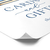 Blue Storybook Baby Shower Cards and Gifts Sign ポスター (角)