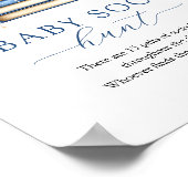 Blue Storybook Baby Sock Hunt Game Sign ポスター (角)