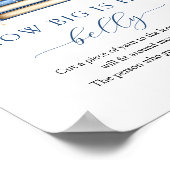 Blue Storybook How Big Is Her Belly Game Sign ポスター (角)