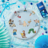 Blue Storybook Themed Paper Plate ペーパープレート (パーティー)