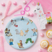 Blue Storybook Themed Paper Plate ペーパープレート (パーティー)