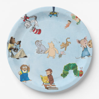 Blue Storybook Themed Paper Plate ペーパープレート