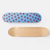 Blue Strawberry Vaporwave Designer Skateboard Deck スケートボード (横)