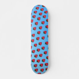 Blue Strawberry Vaporwave Designer Skateboard Deck スケートボード