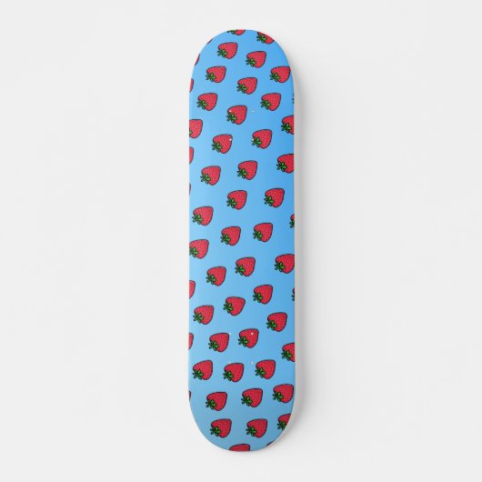 Blue Strawberry Vaporwave Designer Skateboard Deck スケートボード (正面)