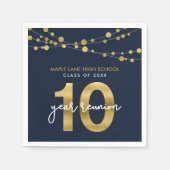 Blue Strings of Lights 10年クラス懇親会 スタンダードカクテルナプキン (正面)