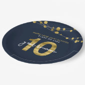 Blue Strings of Lights 10年クラス懇親会 ペーパープレート (アングル)