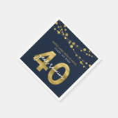 Blue Strings of Lights 40年クラス懇親会 スタンダードカクテルナプキン (角)