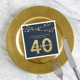 Blue Strings of Lights 40年クラス懇親会 スタンダードカクテルナプキン