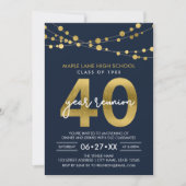 Blue Strings of Lights 40年クラス懇親会 招待状 (正面)