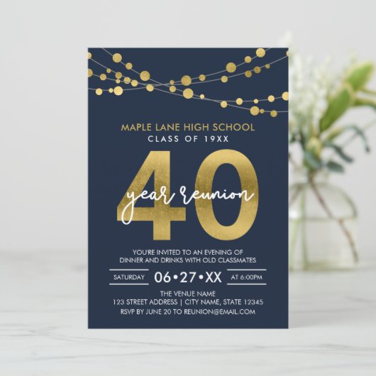 Blue Strings of Lights 40年クラス懇親会 招待状 (スタンド正面)