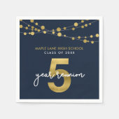 Blue Strings of Lights 5年クラス懇親会 スタンダードカクテルナプキン (正面)