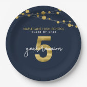 Blue Strings of Lights 5年クラス懇親会 ペーパープレート (正面)