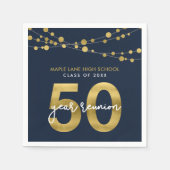 Blue Strings of Lights 50年クラス懇親会 スタンダードカクテルナプキン (正面)