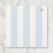 Blue Stripe Heart Valentine Baby Shower フェイバータグ (裏面)