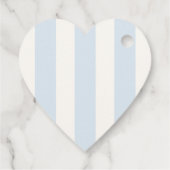 Blue Stripe Heart Valentine Baby Shower フェイバータグ (裏面)