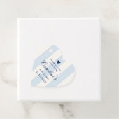 Blue Stripe Heart Valentine Baby Shower フェイバータグ (インサイチュ)