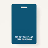 Blue Stripe Homeschool Educator ID Badge バッジ (裏面)