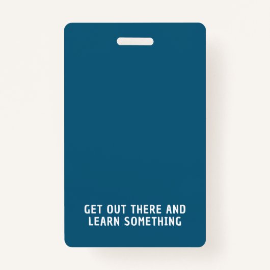 Blue Stripe Homeschool Educator ID Badge バッジ (裏面)