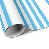 Blue Stripe Snowflake Seamless Winter Pattern ラッピングペーパー (ロールコーナー)