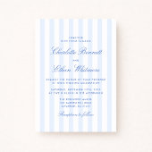 Blue Stripe Wedding Invitation 招待状