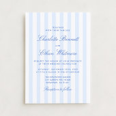 Blue Stripe Wedding Invitation 招待状