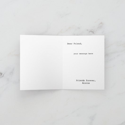 Blue Stripe “Will You Be My Bridesmaid?” Proposal 招待状 (内部)