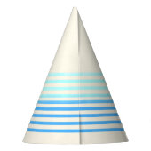 Blue Striped Birthday Party Hat パーティーハット (裏面)