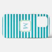Blue Striped Cell Phone Case with Decorative Case-Mate iPhoneケース (裏面 (横))