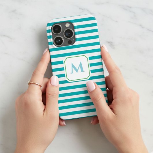 Blue Striped Cell Phone Case with Decorative Case-Mate iPhoneケース