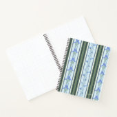 Blue Striped Floral Archive Personalized ノートブック (内部)