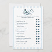 Blue Striped Guess Who Card 招待状 (正面)