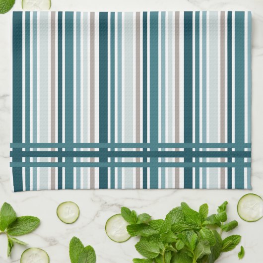 Blue Striped Kitchen Towels  キッチンタオル (折り畳み)