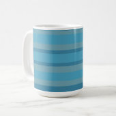 Blue striped monochromatic コーヒーマグカップ (正面左)