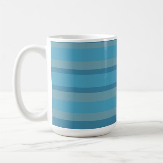 Blue striped monochromatic コーヒーマグカップ (左)