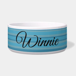 Blue striped monochromatic ボウル