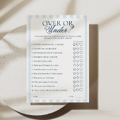 Blue Striped Over or Under Card 招待状