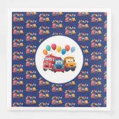 Blue Striped Truck Birthday Theme (正面)