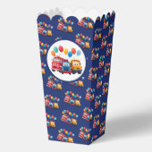 Blue Striped Truck Birthday Theme フェイバーボックス (裏面)