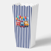 Blue Striped Truck Birthday Theme フェイバーボックス (裏面)