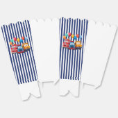 Blue Striped Truck Birthday Theme フェイバーボックス (見開き)