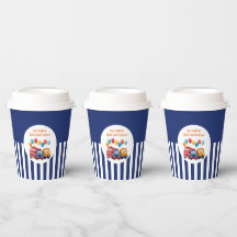 Blue Striped Truck Birthday Theme