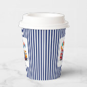 Blue Striped Truck Birthday Theme Paper cup 紙コップ (右)