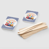Blue Striped Truck Birthday Theme Set of Fans ハンドファン (組立なし)