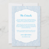 Blue Striped Wedding Elegant Classic Details シーズンカード (正面)