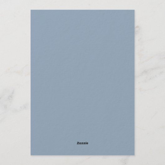 Blue Striped Wedding Menu  Card 招待状 (裏面)