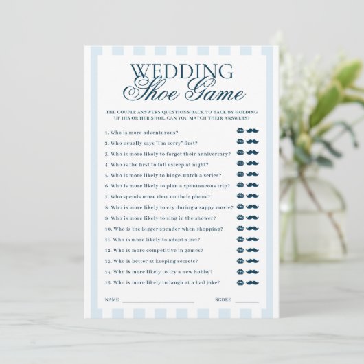 Blue Striped Wedding Show Game Card 招待状 (スタンド正面)