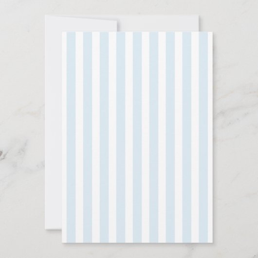Blue Striped Wedding Show Game Card 招待状 (裏面)